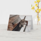Cutest Baby Animals | Kitten on Piano カード (黄色い花)