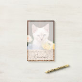 Cutest Baby Animals | Kitten & Yellow Roses ポストイット (デスク上)