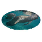 Cutest Baby Animals | Manatee & Baby カッティングボード (角)