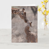 Cutest Baby Animals | Mother and Baby Giraffe カード (黄色い花)