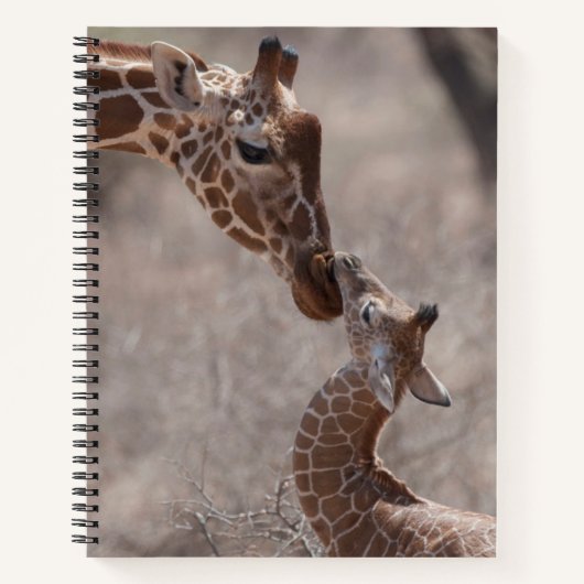 Cutest Baby Animals | Mother and Baby Giraffe ノートブック (正面)