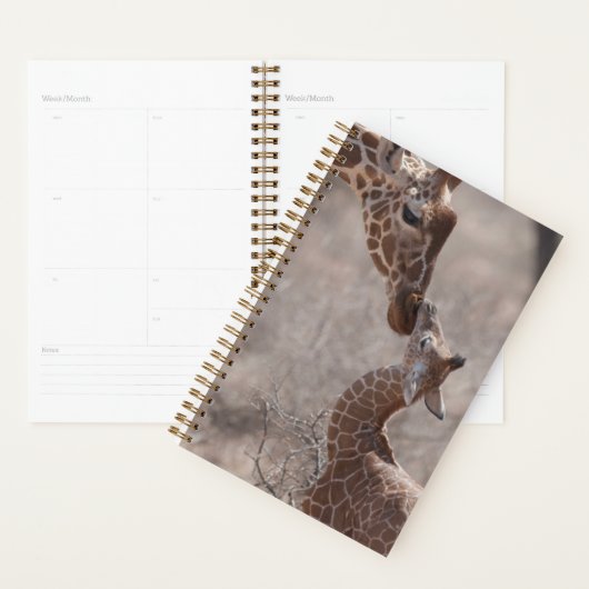 Cutest Baby Animals | Mother and Baby Giraffe プランナー手帳 (ディスプレー)