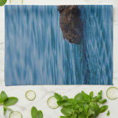 Cutest Baby Animals | Mother & Baby Sea Otter キッチンタオル (折り畳み)