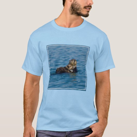 Cutest Baby Animals | Mother & Baby Sea Otter Tシャツ (正面)