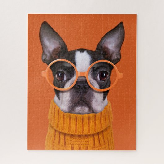 Cutest Baby Animals | Orange Boston Terrier ジグソーパズル (縦)