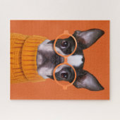 Cutest Baby Animals | Orange Boston Terrier ジグソーパズル (横)