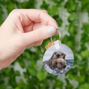 Cutest Baby Animals Otter Baby & Mother キーホルダー