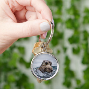 Cutest Baby Animals Otter Baby & Mother キーホルダー