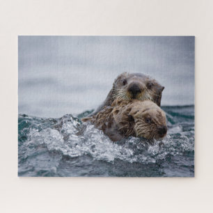 Cutest Baby Animals   Otter Baby & Mother ジグソーパズル