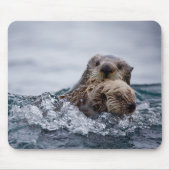 Cutest Baby Animals | Otter Baby & Mother マウスパッド (正面)