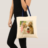 Cutest Baby Animals | Patriotic Corgi Puppy トートバッグ (正面(商品))