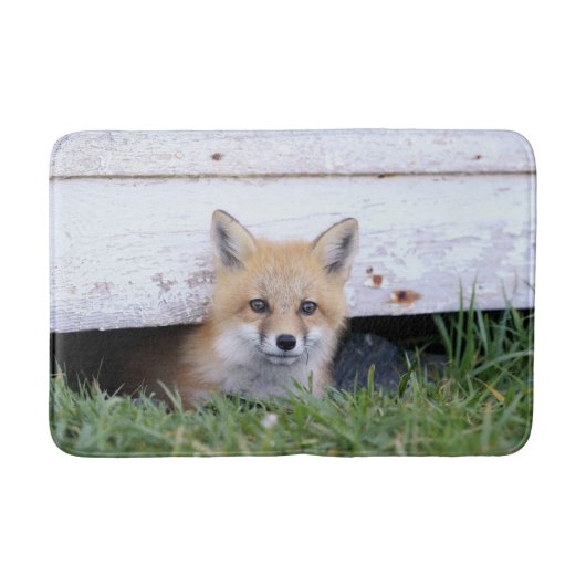 Cutest Baby Animals | Red Fox Kit Peeking バスマット (正面)
