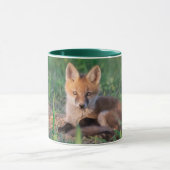 Cutest Baby Animals | Red Fox Kit Relaxing マグカップ (中央)