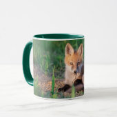 Cutest Baby Animals | Red Fox Kit Relaxing マグカップ (正面左)