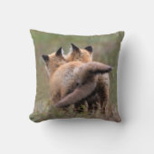Cutest Baby Animals | Red Fox Kits Locking Tails クッション (正面)