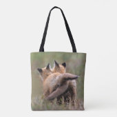 Cutest Baby Animals | Red Fox Kits Locking Tails トートバッグ (裏面)