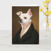 Cutest Baby Animals | Royal Chihuahua Portrait カード (黄色い花)