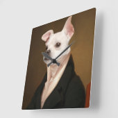 Cutest Baby Animals | Royal Chihuahua Portrait スクエア壁時計 (傾斜)