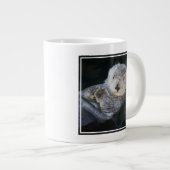Cutest Baby Animals | Sea Otter Floating ジャンボコーヒーマグカップ (正面右)