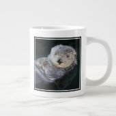Cutest Baby Animals | Sea Otter Floating ジャンボコーヒーマグカップ (右)
