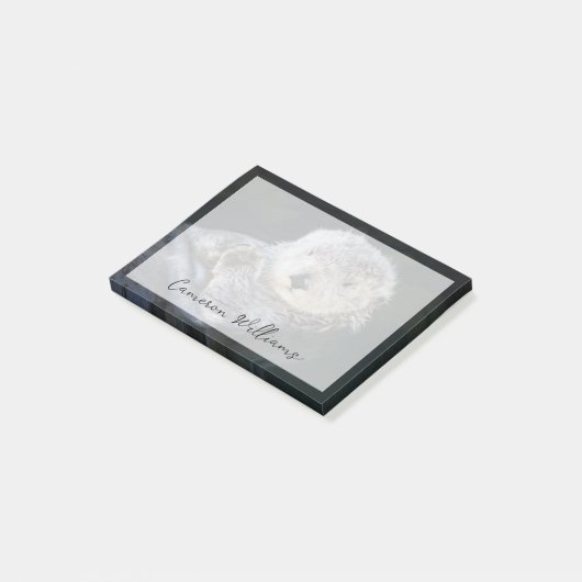 Cutest Baby Animals | Sea Otter Floating ポストイット (アングル)