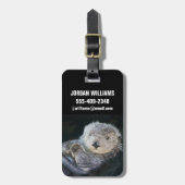 Cutest Baby Animals | Sea Otter Floating ラゲッジタグ (正面縦)