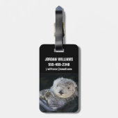 Cutest Baby Animals | Sea Otter Floating ラゲッジタグ (裏面縦)