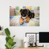 Cutest Baby Animals | Shy Old English Bulldog ポスター (ホームオフィス)