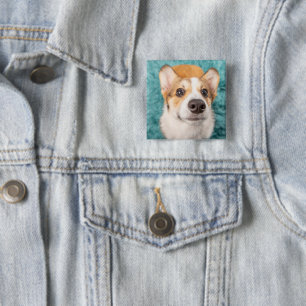 Cutest Baby Animals Sweet Corgi Puppy Face 缶バッジ