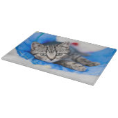 Cutest Baby Animals | Tabby Kitten in Play Tunnel カッティングボード (角)