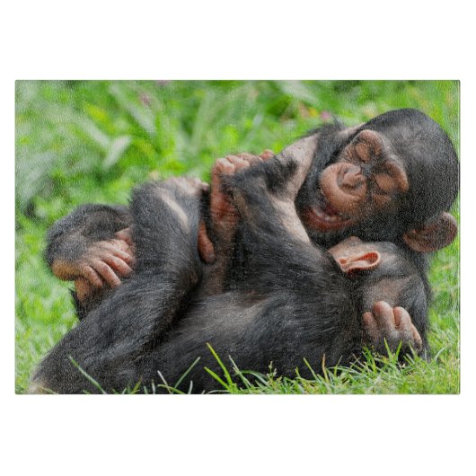 Cutest Baby Animals | Two Young Chimpanzees カッティングボード (正面)