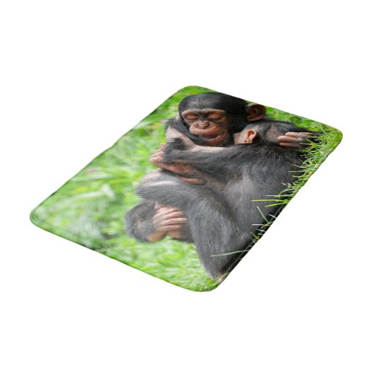 Cutest Baby Animals | Two Young Chimpanzees バスマット (アングル)