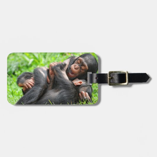 Cutest Baby Animals | Two Young Chimpanzees ラゲッジタグ (正面横)