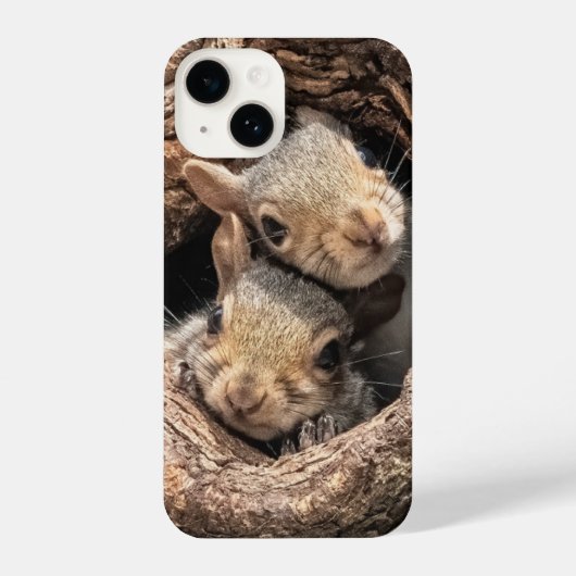 Cutest Baby Animals | Two Young Squirrels iPhoneケース (裏面)