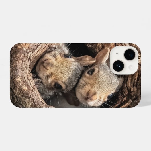 Cutest Baby Animals | Two Young Squirrels iPhoneケース (裏面横)