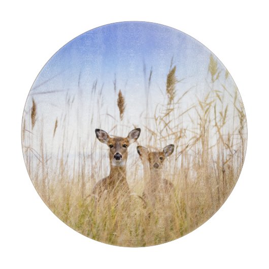 Cutest Baby Animals | Two Young White Tailed Deer カッティングボード (正面)