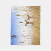 Cutest Baby Animals | Two Young White Tailed Deer フリースブランケット (正面)