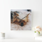 Cutest Baby Animals | Yorkshire Terrier スクエア壁時計 (ホーム)