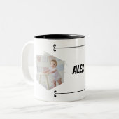 Cutest Baby Ever! Personalized Photo Mug with Name ツートーンマグカップ (正面左)
