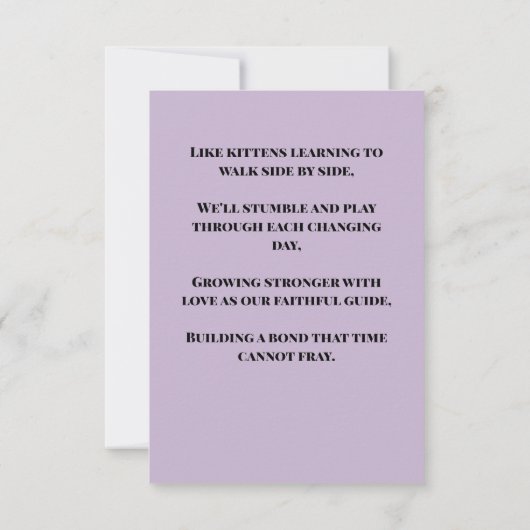 Cutest Cat-Themed Wedding Invitation  出欠カード (裏面)