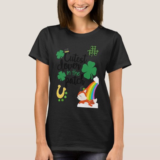 Cutest Clover In The Patch St Paddy's Day Leprecha Tシャツ (正面)