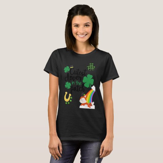 Cutest Clover In The Patch St Paddy's Day Leprecha Tシャツ (正面フル)