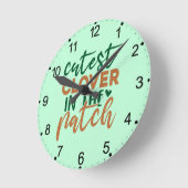 Cutest Clover in The Patch St Patrick's-60863 ラウンド壁時計 (傾斜)