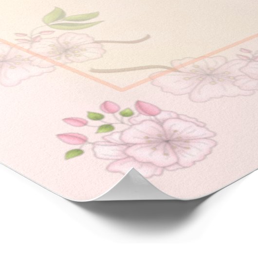 Cutest Girl's子供部屋またはベッドルームフローラポスター ポスター (角)