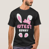 Cutest Girls Easter Rabbit I'm The Cutest Bunny Ea Tシャツ (正面)