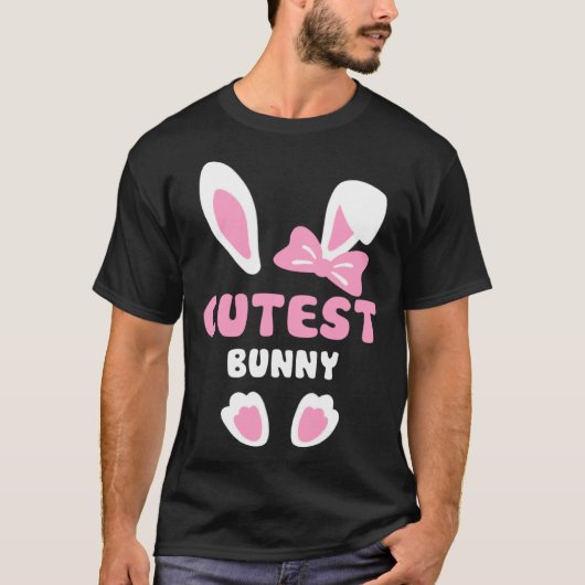 Cutest Girls Easter Rabbit I'm The Cutest Bunny Ea Tシャツ (正面)