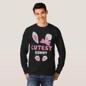 Cutest Girls Easter Rabbit I'm The Cutest Bunny Ea Tシャツ (正面フル)