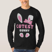 Cutest Girls Easter Rabbit I'm The Cutest Bunny Ea Tシャツ (正面)