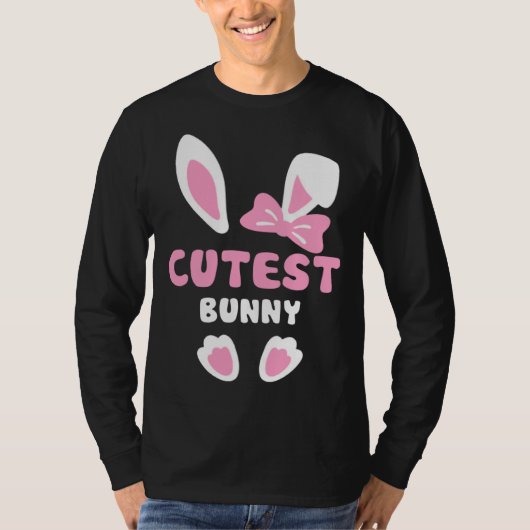 Cutest Girls Easter Rabbit I'm The Cutest Bunny Ea Tシャツ (正面)