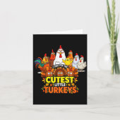 Cutest Little Turkeys Funny Thanksgiving Teacher D カード (正面)
